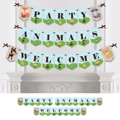 Woodland Creatures Personalized Party Bunting Banner