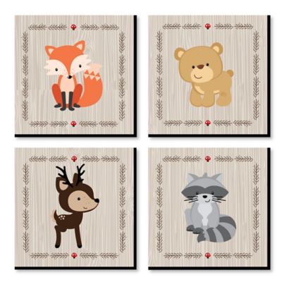 Woodland Creatures Nursery Decor 11 X 11 Kids Wall Art Baby