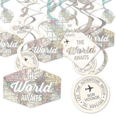 World Awaits Travel Themed Party Hanging Decor Party