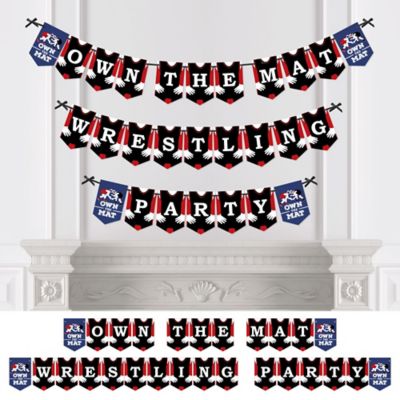 Own The Mat Wrestling Personalized Birthday Party or Wrestler Party