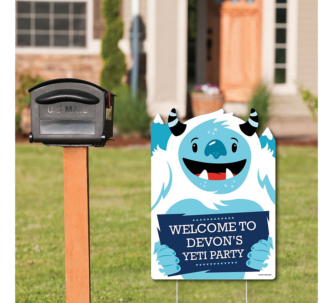 Yeti To Party Party Decorations Abominable Snowman Party Or