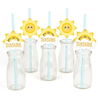You Are My Sunshine Baby Shower Or Birthday Party Straw Decor