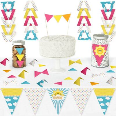 You Are My Sunshine Diy Pennant Banner Decorations Baby Shower